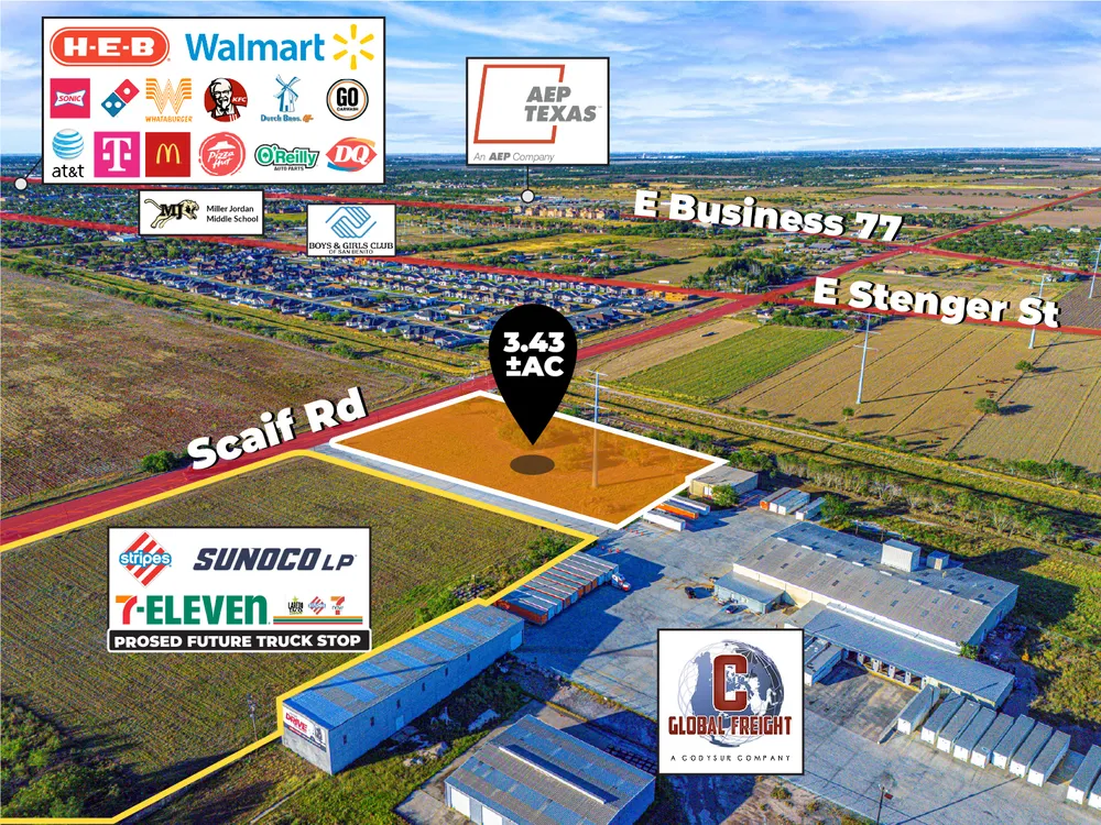 3.43± AC Pad Site | Zoned Light-Industrial | San, Benito, TX