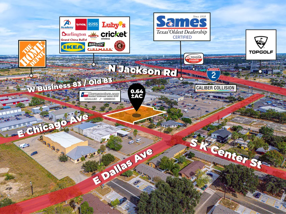 0.64 ± AC | Redevelopment Opportunity | Zoned C-3 | McAllen, TX